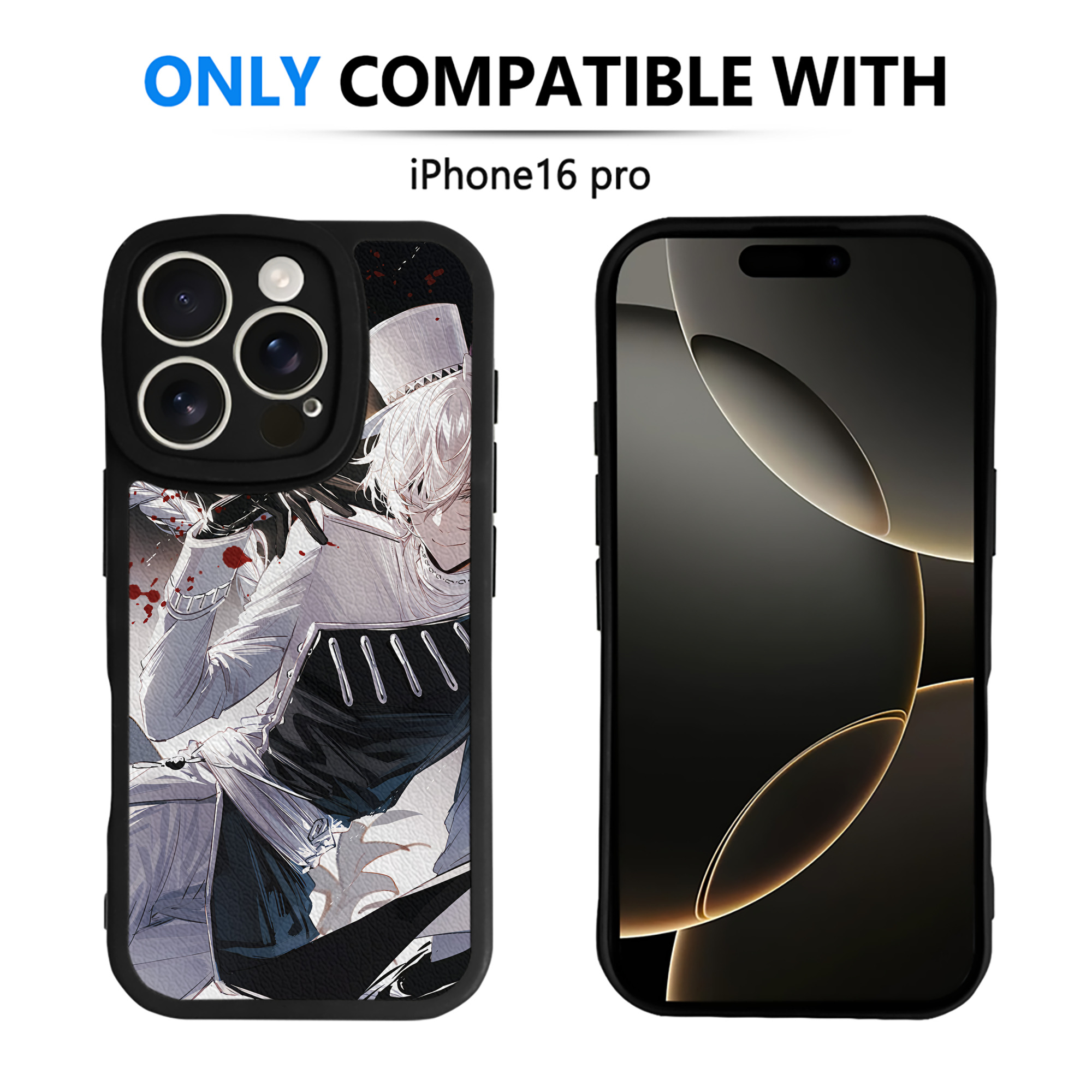 （画像用） 文豪ストレイドッグス Bungo Stray Dogs 【iPhone 16シリーズ対応】シリコンスマホケース（レザー調） 材質：シリコン